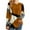 Orange, variant on Aoochasliy Clothes Womens Tops Long Sleeve Shirts Spring Fall Casual Round Neck Colorblock Printed Loose Shirt Blouse Tops