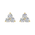 thumbnail image 3 of 3-Stone Diamond Stud Earrings in 10K Yellow Gold (0.31 Carat), 3 of 5