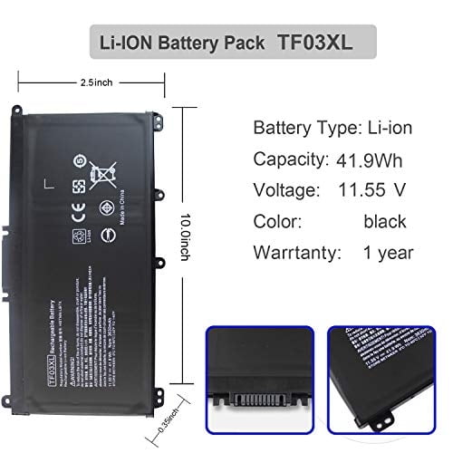 Batería TF03XL para Laptop Compatible para HP Pavilion 15-CC Serie 15-CD
