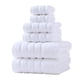 thumbnail image 2 of Juego de 6 toallas de baño de algodón | Toallas de felpa suave y muy absorbentes | Incluye toallas de baño, de manos y de cara | Colores gris, blanco y café | Ideales para baño, gimnasio, spa,, 2 of 9
