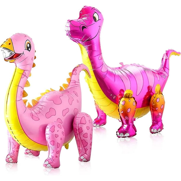 Otro Jardín Decorativo 90cm Grande 3d Globo De Dinosaurio Rosa Niñas - Globos De Dinosaurio De Niña Grande Para Fiesta De Cumpleaños - Decoraciones De Fiesta De Dinosaurio Rosa -