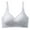 Gray, variant on Bigersell Sports Bras for Women V-Neck Padded Bras No Underwire Back Hook and Eye Closure Womens Solid Color Wireless Bralette Ladies Push up Bra Comfort Soft Full-Coverage Bras Gray XXL