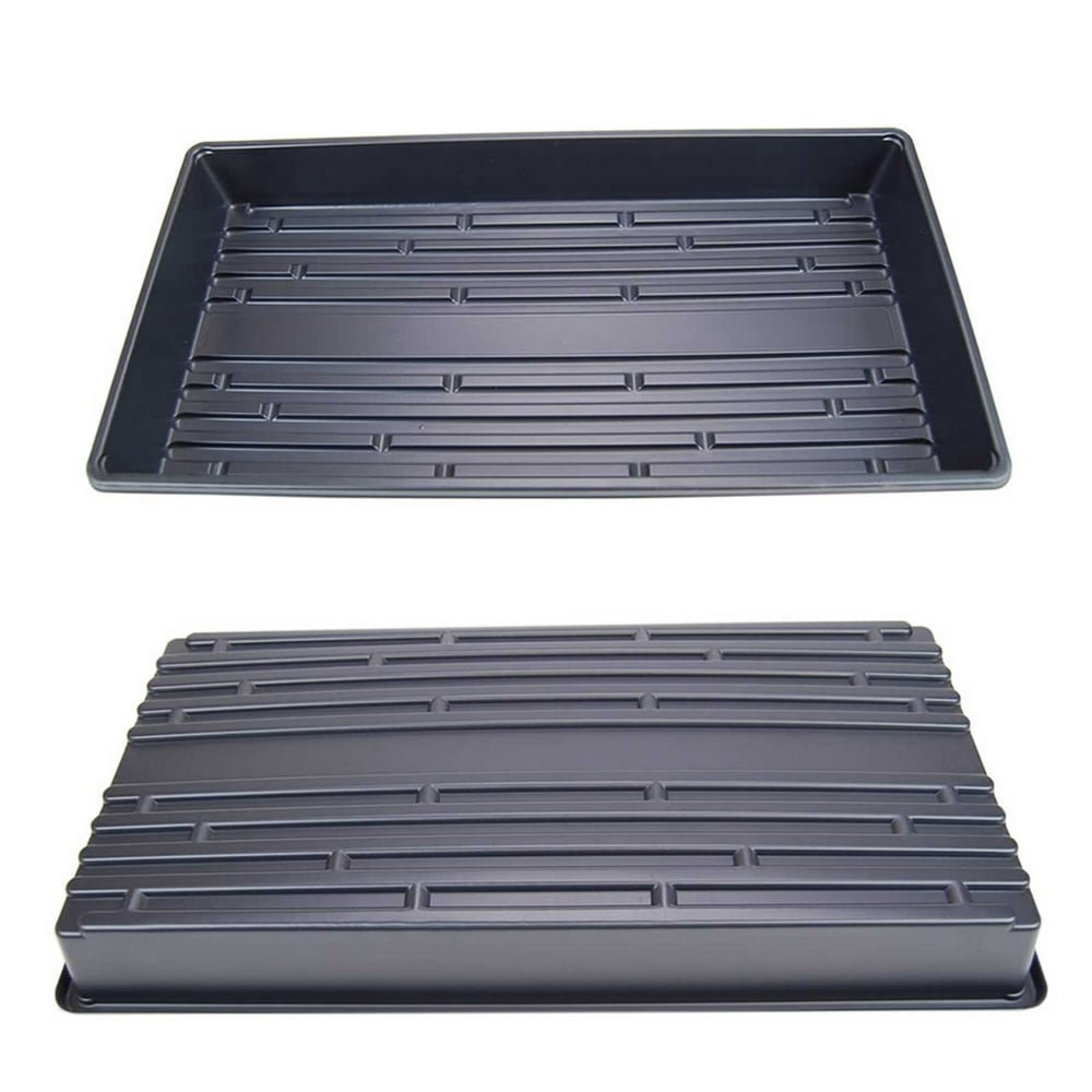 5 Pack of Durable Black Plastic Growing Trays (Without Drain Holes) 21" X 11" X 2" Flowers