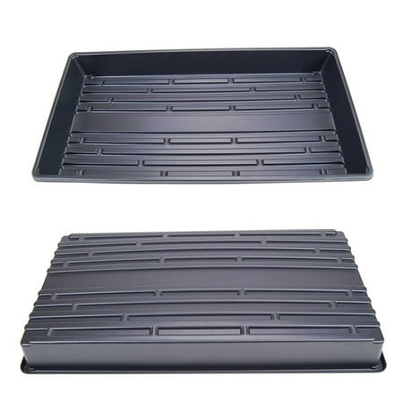5 Pack of Durable Black Plastic Growing Trays (Without Drain Holes) 21
