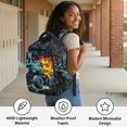 thumbnail image 4 of Chririnla Waterproof Bookbag for Elementary School Back to School, 600D Polyester Lightweight School Bag, Cartoon Truck Design, 4 of 9