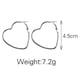 thumbnail image 5 of Qarigey Pendiente de corazón de melocotón hueco para mujer, adornos chapados en Metal, pendientes colgantes simples para mujer, joyería de cobre Ropa, zapatos y accesorios Miscelánea Plata Qarigey PS9679-02, 5 of 6