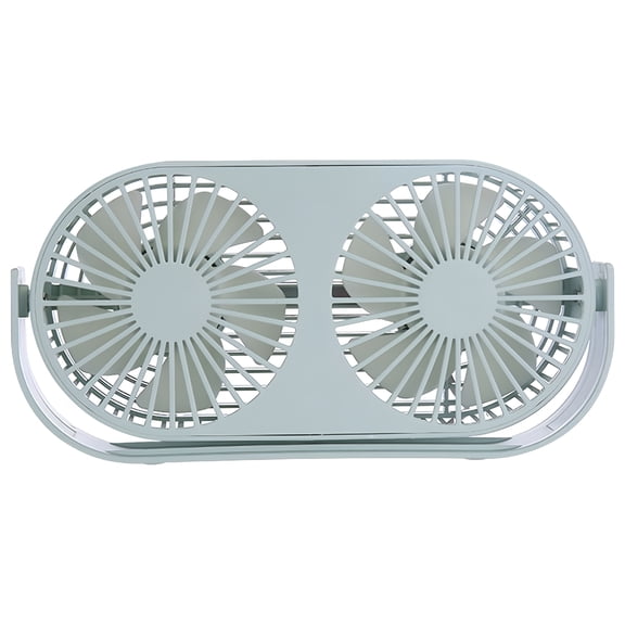 HIBIBUD Twin Window Desk Fan 360° Rotation Usb Charging Double Head Fan Low Noise Grid Design Mini Desk Fan Usb for Outdoor,Indoor,Commute,Office,Travel Small Window Fan