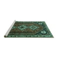 thumbnail image 2 of Ahgly Company Machine Washable Indoor Rectangle Persian Turquoise Blue Traditional Area Rugs, 3' x 5', 2 of 4