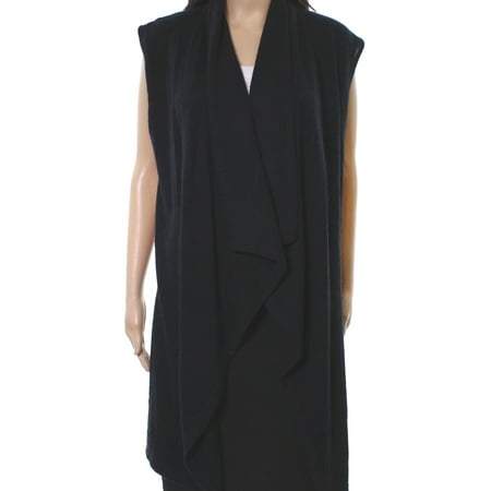 Cashmere Waterfall - Halogen NEW Black Womens One Size Vest Waterfall Drape Cashmere Sweater