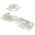 thumbnail image 3 of 3 Piece Super Soft Bath Mat Set, Water Absorbent Non Slip Toilet Mat, Household Bathroom Safety Rug and Contour Floor Mat for Shower and Tub, 3 of 6