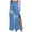 Blue, variant on USNSM Women's Ripped Jeans Solid Color High Waist Slit Wide Leg Distressed High Waisted Loose Pants with Pockets Blue S