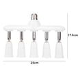 thumbnail image 2 of Portalámparas Base ajustable Enchufe E27 Adaptador de enchufe de luz giratorio (5 cabezales), 2 of 7