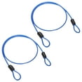 thumbnail image 1 of Uxcell 2-Pack Candado de Cable de Seguridad, Cable de Acero Recubierto de 4.92FT con Doble Bucle [Azul], 1 of 6