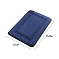 thumbnail image 3 of Blue Absorbent Bathroom Floor Mat | Non-Slip Foam Sponge Door Mat | 40x60cm Waterproof Entryway Rug for Toilet & Indoor Outdoor Use | Quick-Dry Washable Bath Rug, 3 of 8