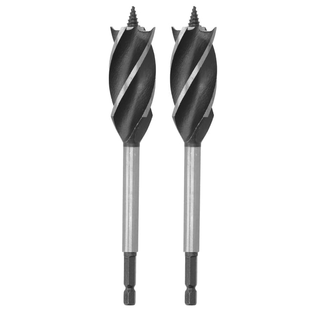 2 uds brocas 4 ranuras 4 flautas vástago hexagonal largo carpintería sierra cortadora herramienta 26mm VoborMX herramienta