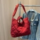 thumbnail image 1 of Bolso bandolera acolchado bandolera de algodón para mujer de mano para mujer de color sólido, 1 of 8