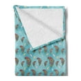 thumbnail image 2 of Bohemian Soft Flannel Fleece Throw Blanket, Continuous Pattern with Colorful Zentangle Ornate Feathers, Cozy Plush for Indoor and Outdoor Use, 60" x 80", Seafoam Multicolor, by Ambesonne, 2 of 5