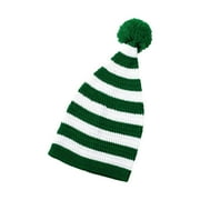Gureui Kids Adults Creative Christmas Santa Hat, Striped Knitting Plush Ball Holiday Supplies Decorations, Christmas Gifts