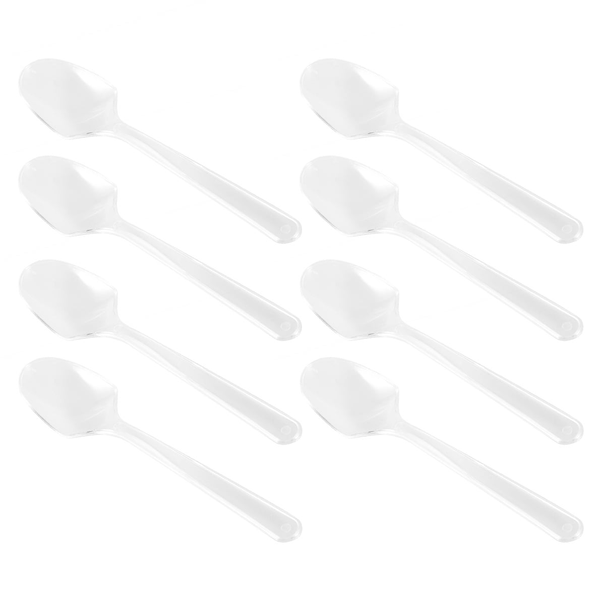 100 PCS Mini Transparent Plastic Spoons Disposable Flatware Spoons for