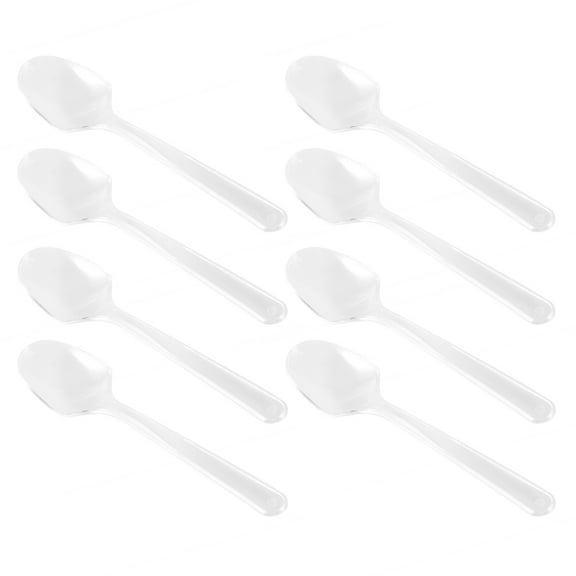 Parvistic 100 PCS Mini Transparent Plastic Spoons Disposable Flatware Spoons for Jelly Ice Cream Dessert Appetizer