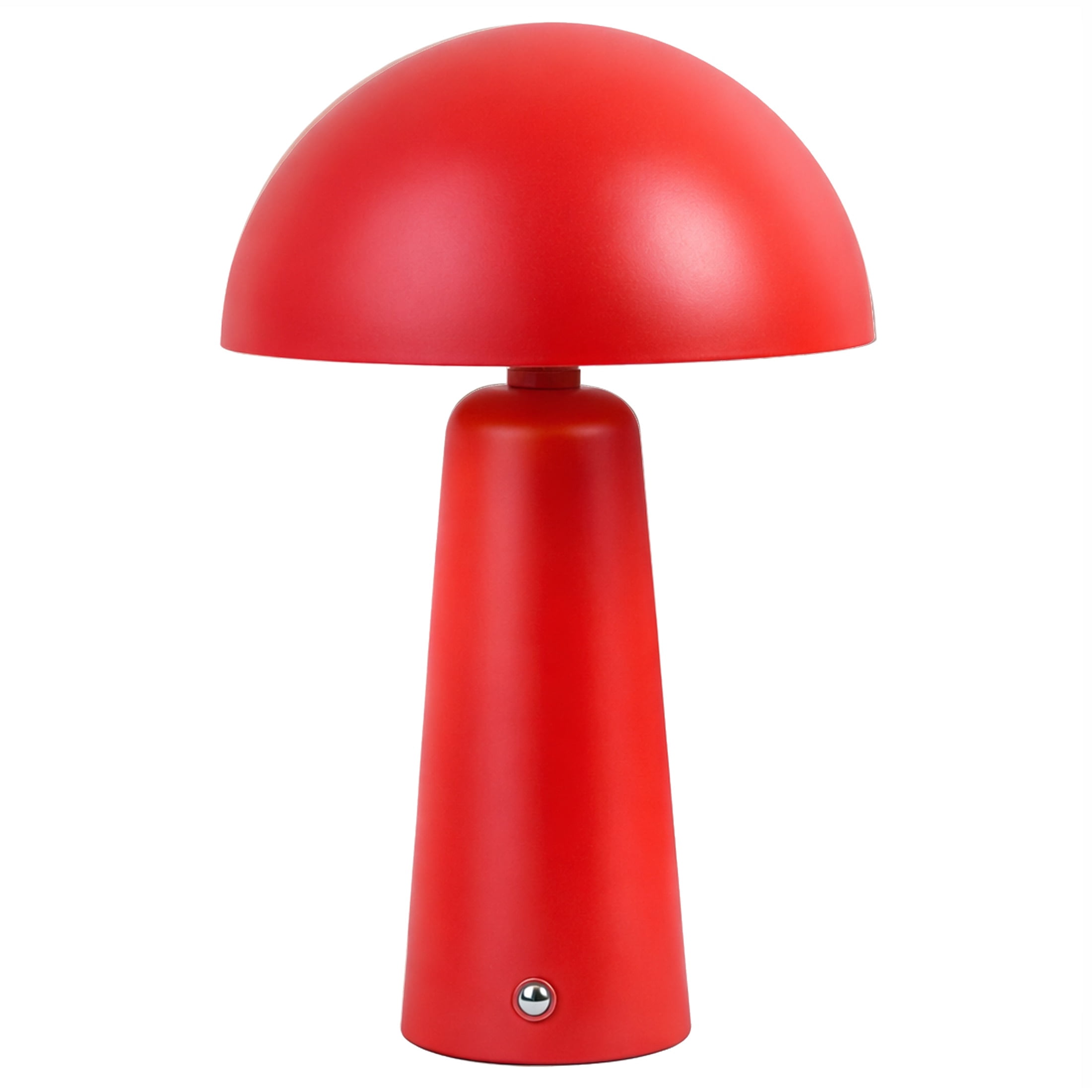 Better Homes & Gardens 9.5" Red Dome Rechargeable LED Portable Lamp with Dimmable Touch Sensor