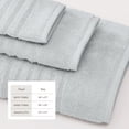 thumbnail image 4 of Great Bay Home 100% Cotton Ribbed Texture 6-Piece Towel Set, Light Blue, 4 of 6