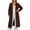 Brown, variant on Womens Plus Size Hooded Cardigan Black Long Sleeve Long Knit Coat Jacket Lightweight Hoodies Loose Fit Fall Long Outwear Tops GY2 S