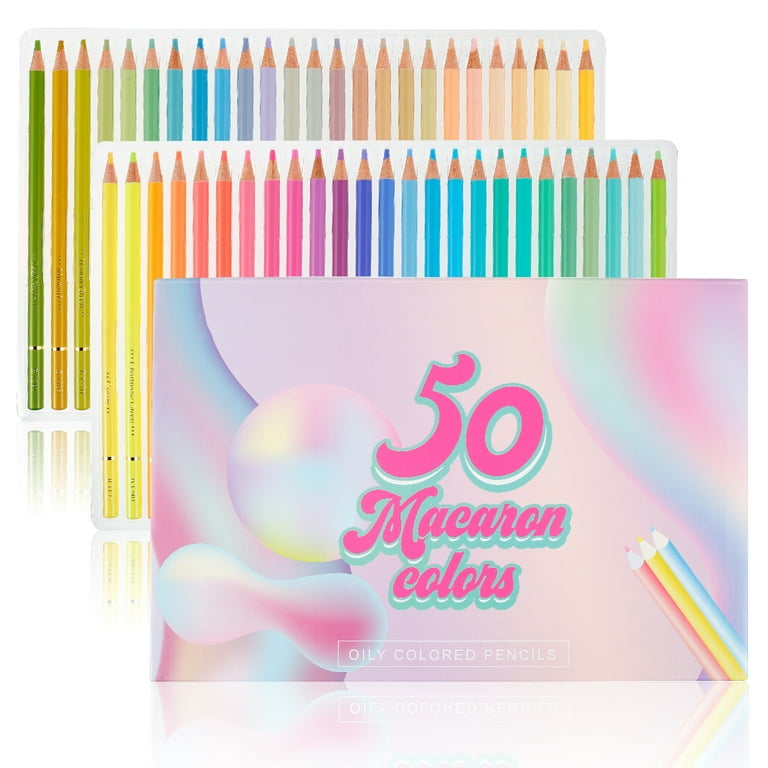 Macaron Pastel Colored Pencils - 50 Pcs
