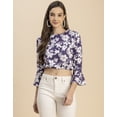 thumbnail image 2 of Moomaya Long Sleeves Round Neck Printed Top - Women's Casual Printed Top, 2 of 9