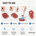 thumbnail image 4 of Efoee Handheld Vacuum Sealer, Compact Food Vacuum Sealer with 30 Reusable Bags for Sous-Vide,Meal Prep and Food Fresh Preservation for Kitchen, 4 of 10