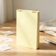 thumbnail image 3 of A5 Loose Leaf Binder Notebook Top Flip Binding Lined 60 Sheets Smooth Writing Pad For Office Daily Documentation (Light Yellow), 3 of 5