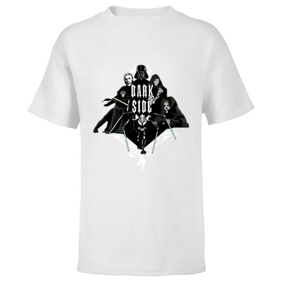 Star Wars Darth Vader Dark Side Galactic Villains Gothic - Short Sleeve T-Shirt for Kids - Customized-White