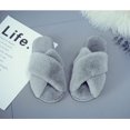 thumbnail image 3 of HSHDLDF Womens Soft Plush Fuzzy Slippers Open Toe Warm Comfy Indoor Outdoor Shoes, 3 of 7