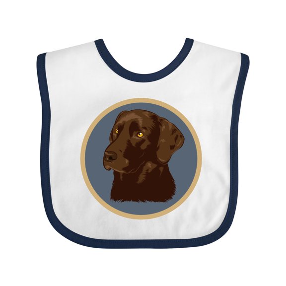 Inktastic Labrador Retriever Chocolate Lab Dog Boys or Girls Baby Bib