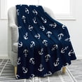 thumbnail image 1 of Manta Jekeno Nautical Anchor Azul Marino 152x203 cm, 1 of 6