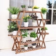 thumbnail image 5 of Large Pine Wood Plant Stand Indoor Outdoor Garden Flower Shelf 8 Tiers for Multiple Pots, 5 of 10