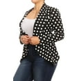thumbnail image 2 of Women's Women's Casual Long Sleeve Plus SIze Polka Dot Open Blazer Jacket, 2 of 4