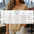 thumbnail image 2 of Craaazy Women's Plus Size Tops Loose Fit Solid Color V Neck Textured Short Sleeve Cotton T Shirts for Vacation Gift, 2 of 5