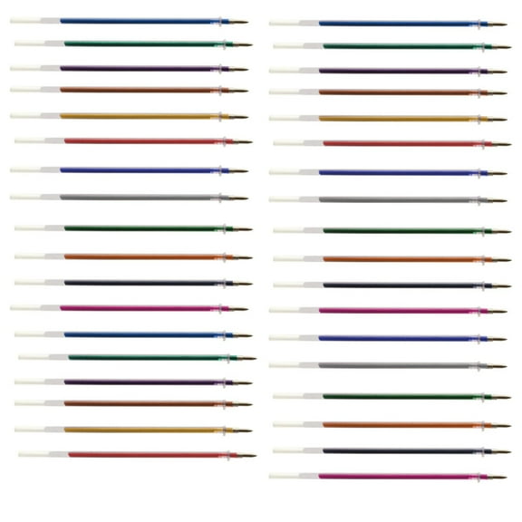 Gel Ink Pen Refills,Refills Coloring Pens,glitter gel pen refills,36 Pack Rollerball Gel Ink Pen Refills Bulk Set,5ml Fine Point for Writing Journaling Taking Notes Office Home(Random Color)