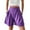 Purple, variant on Bermuda Shorts for Women Dressy Casual High Waisted Summer Work Elastic Waist Pleated Dress Shorts with Pockets Mothers Day Gifts For Her