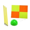 thumbnail image 1 of Bandera de esquina de fútbol, ​​equipo de entrenamiento para hombres y mujeres con base para esquina de campo de fútbol Poste de 15 m con base verde., 1 of 9