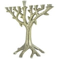 thumbnail image 4 of Northlight Tree Trunk-Shaped Brass Hanukkah Menorah - 11.5" - Gold Finish, 4 of 6