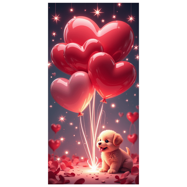 Heart Balloons Backdrop Background Wall Banner Valentines Day Party Decorations Romantic Celebration Event Decor Wedding Photography Prop