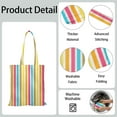 thumbnail image 4 of Reusable Canvas Tote Bag – Abstract Geometric & Rainbow Gradient Pattern – Boho Watercolor Beach & Patriotic Starry Night Print – Eco Cotton Bag for Women, USA Pride & Everyday Use, 4 of 6