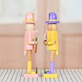 thumbnail image 6 of Easter Bunny Nutcracker Traditional Rabbit Wooden Nutcrackers Easter Wood Decorative Bunny Figurine Ornament for Tabletop Plaque Decor, 6 of 7