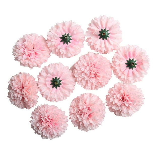 Flores artificiales, 10 cabezas de flores de seda, ramo de flores de crisantemo Lavanda