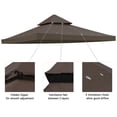 thumbnail image 3 of Yescom 10x10Ft UV30+ Gazebo Replacement Top for 2 Tier Outdoor Canopy Cover Patio Backyard Party Deck Coffee Liqueur, 3 of 9