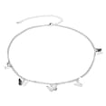 thumbnail image 2 of Chain Necklace, Alloy Simple Necklace Adjustable Length Perfect Gift  for Daily Wear for Date Silver, 2 of 8