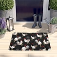 thumbnail image 2 of Black Chicken Rooster Pattern Flannel Non Slip Door Rugs,Washable Door Mats Indoor,Decorative Door Mats,Dirt-Resistant and Absorbent Doormat for Entrance,Bedroom,Kitchen,Bathroom,23.5x16in(60x40cm), 2 of 5