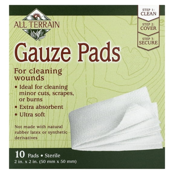 All Terrain Gauze Pads Latex Free - 10 Pads